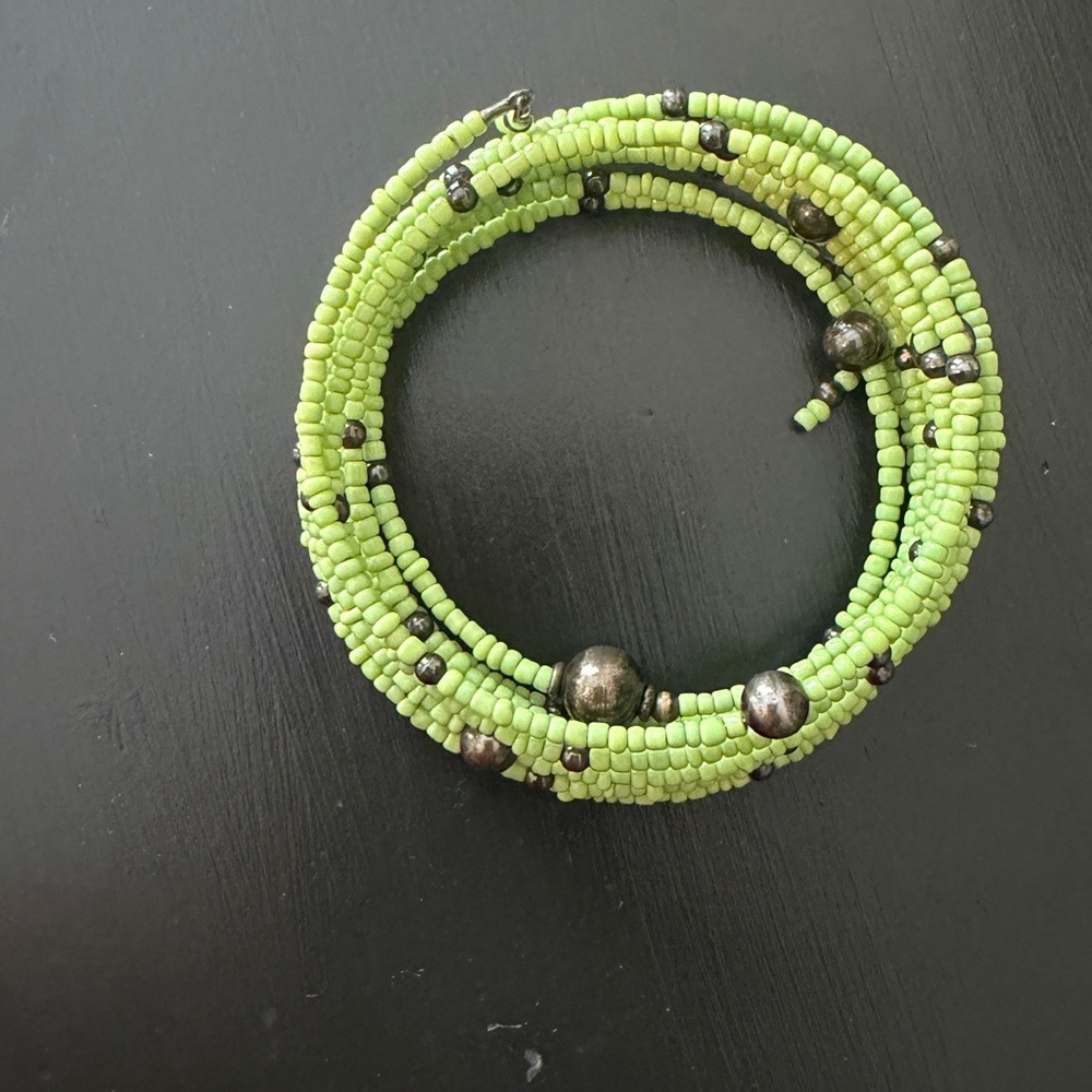 Silpada Lime Green Beaded Bracelet